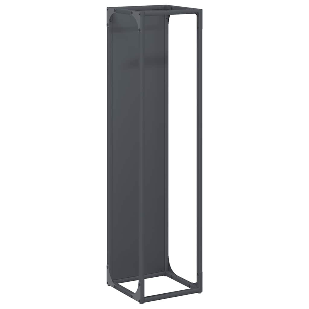 vidaXL Firewood Rack Anthracite 25x25x100 cm Cold-rolled steel