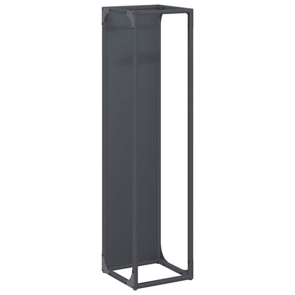 vidaXL Firewood Rack Anthracite 25x25x100 cm Cold-rolled steel