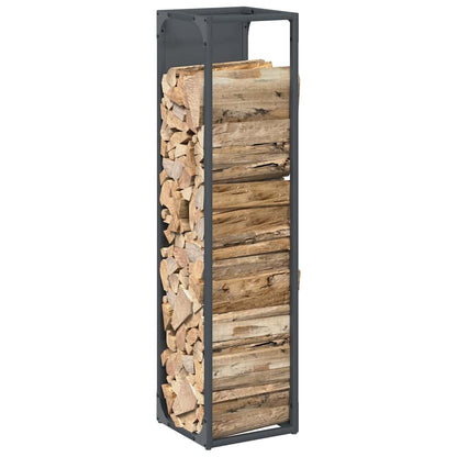 vidaXL Firewood Rack Anthracite 25x25x100 cm Cold-rolled steel
