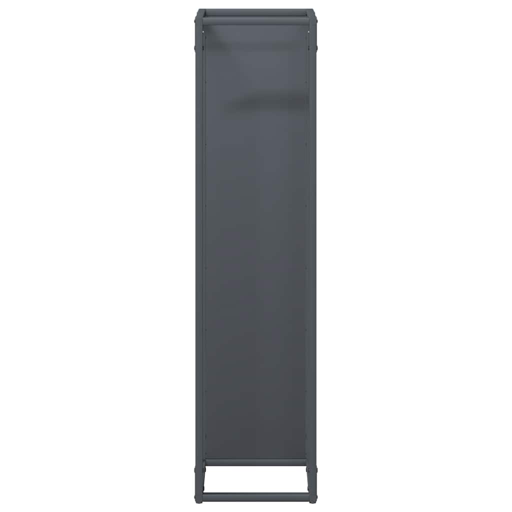 vidaXL Firewood Rack Anthracite 25x25x100 cm Cold-rolled steel