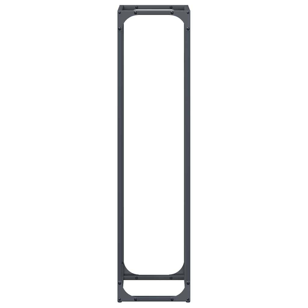 vidaXL Firewood Rack Anthracite 25x25x100 cm Cold-rolled steel