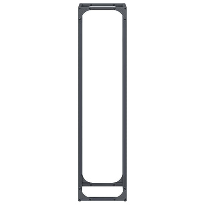 vidaXL Firewood Rack Anthracite 25x25x100 cm Cold-rolled steel