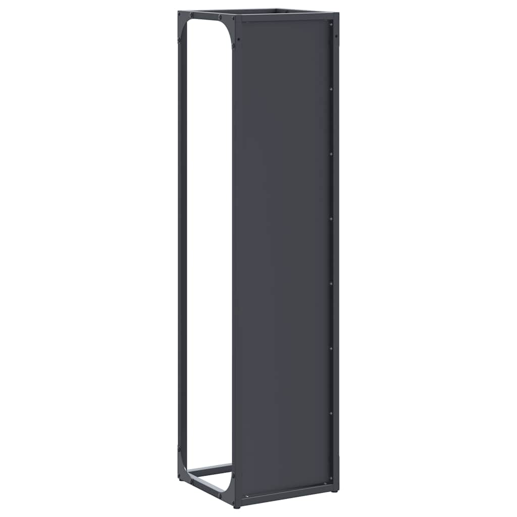 vidaXL Firewood Rack Anthracite 25x25x100 cm Cold-rolled steel