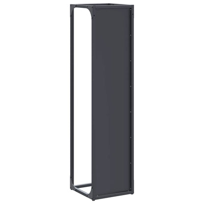vidaXL Firewood Rack Anthracite 25x25x100 cm Cold-rolled steel