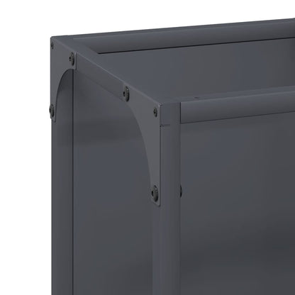 vidaXL Firewood Rack Anthracite 25x25x100 cm Cold-rolled steel