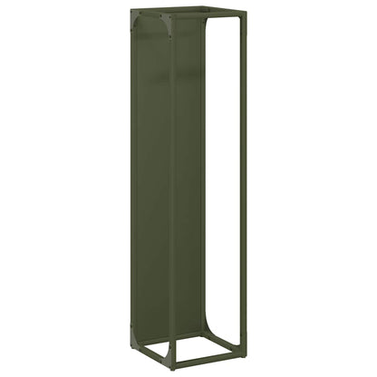 vidaXL Firewood Rack Olive Green 25x25x100 cm Cold-rolled steel