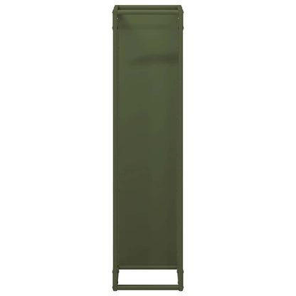 vidaXL Firewood Rack Olive Green 25x25x100 cm Cold-rolled steel
