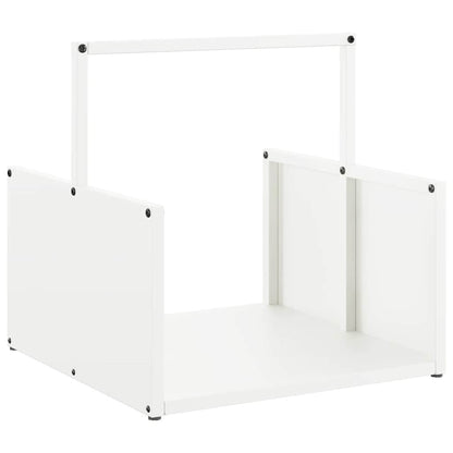 vidaXL Firewood Rack White 40x40x40 cm Cold-rolled steel