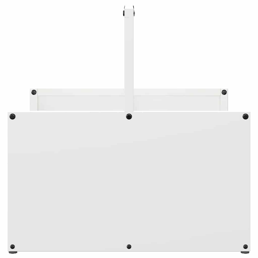 vidaXL Firewood Rack White 40x40x40 cm Cold-rolled steel