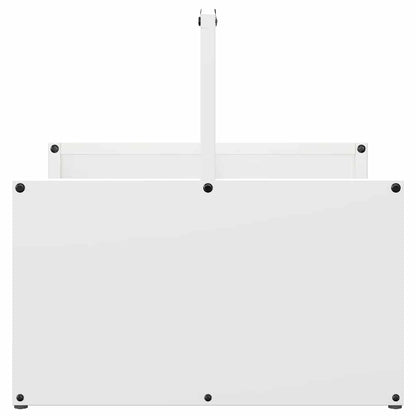 vidaXL Firewood Rack White 40x40x40 cm Cold-rolled steel