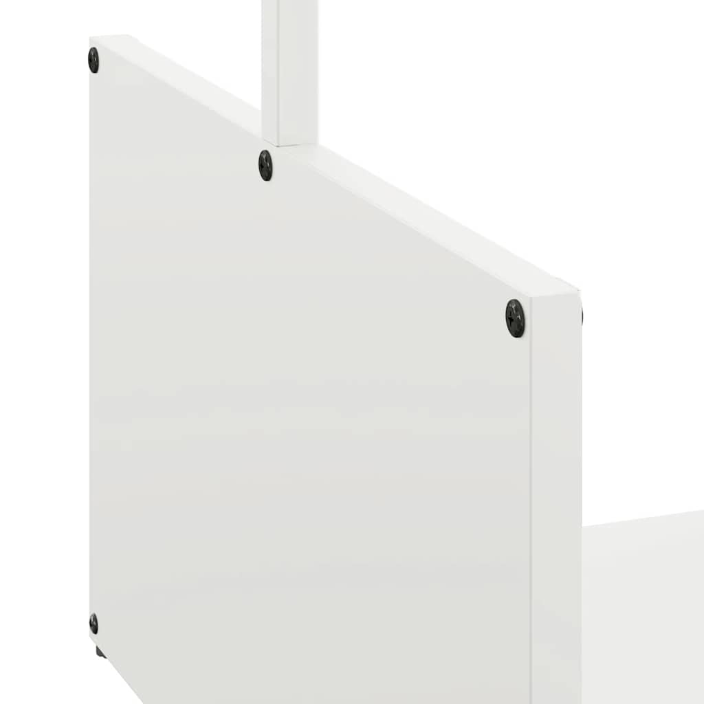 vidaXL Firewood Rack White 40x40x40 cm Cold-rolled steel