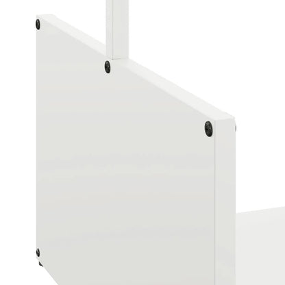 vidaXL Firewood Rack White 40x40x40 cm Cold-rolled steel