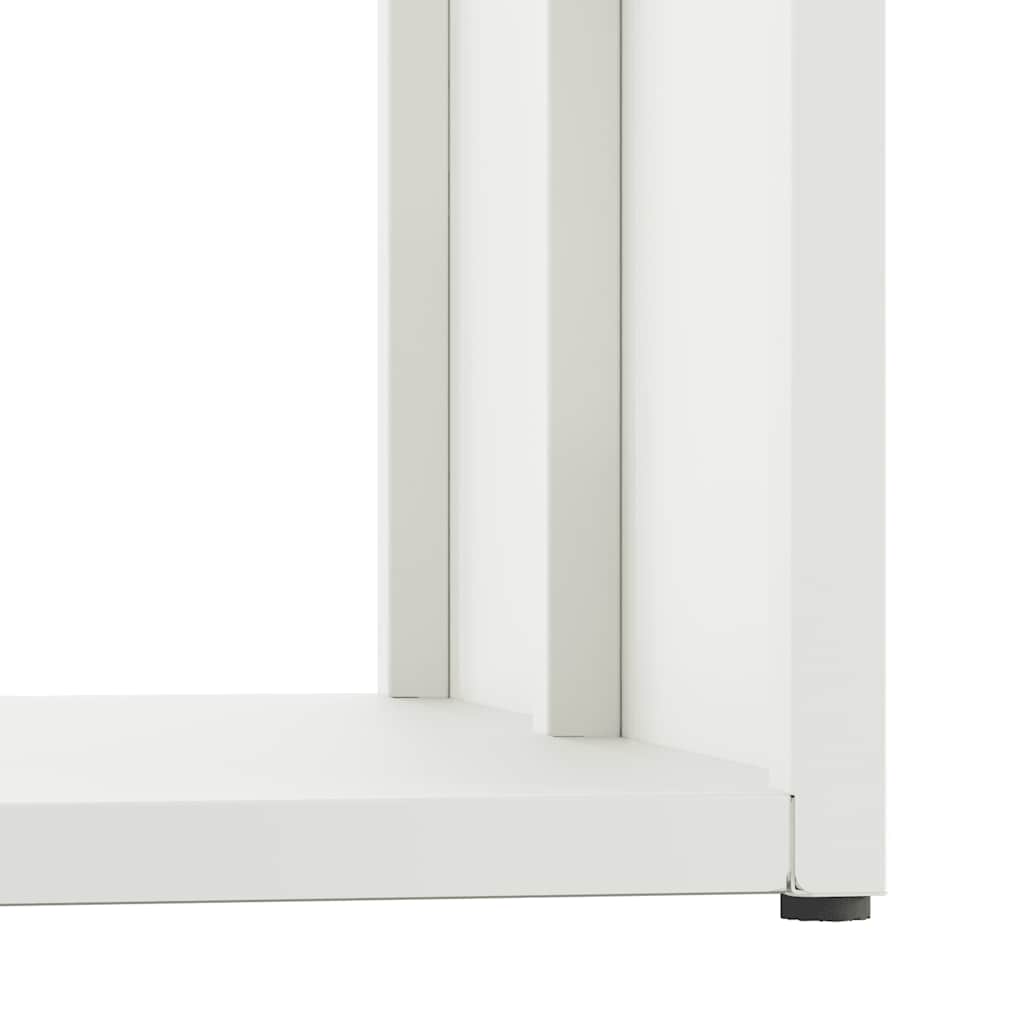 vidaXL Firewood Rack White 40x40x40 cm Cold-rolled steel