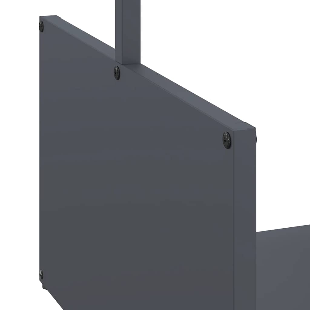 vidaXL Firewood Rack Anthracite 40x40x40 cm Cold-rolled steel