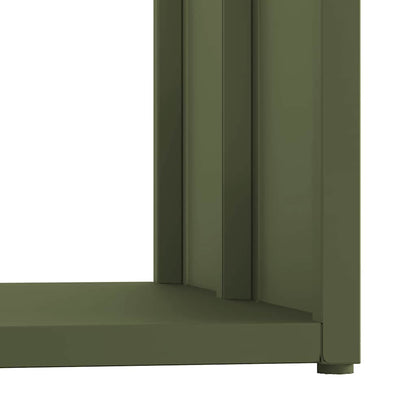 vidaXL Firewood Rack Olive Green 40x40x40 cm Cold-rolled steel