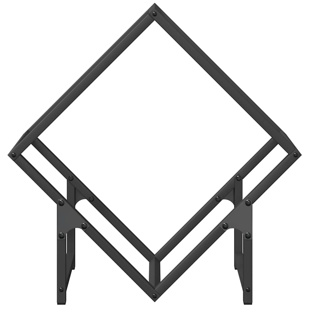 vidaXL Firewood Rack Black 50x25x50 cm Cold-rolled steel