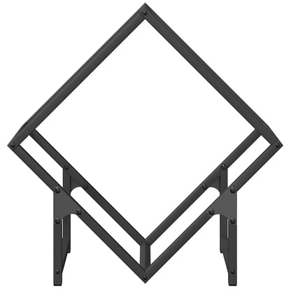 vidaXL Firewood Rack Black 50x25x50 cm Cold-rolled steel