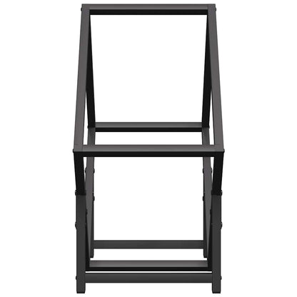 vidaXL Firewood Rack Black 50x25x50 cm Cold-rolled steel