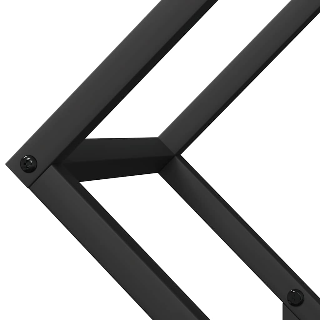 vidaXL Firewood Rack Black 50x25x50 cm Cold-rolled steel