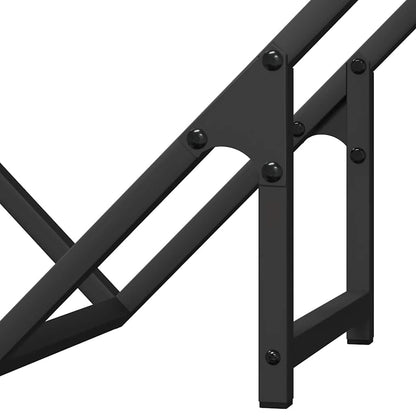 vidaXL Firewood Rack Black 50x25x50 cm Cold-rolled steel