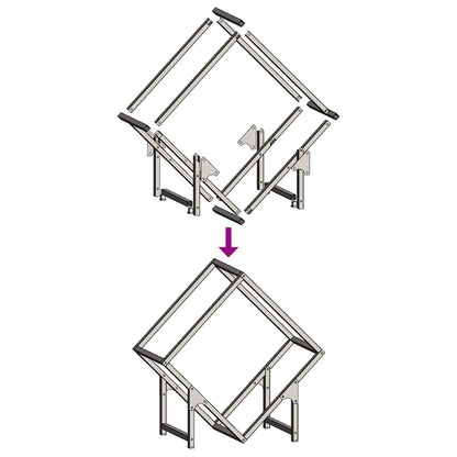 vidaXL Firewood Rack Black 50x25x50 cm Cold-rolled steel