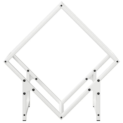 vidaXL Firewood Rack White 50x25x50 cm Cold-rolled steel