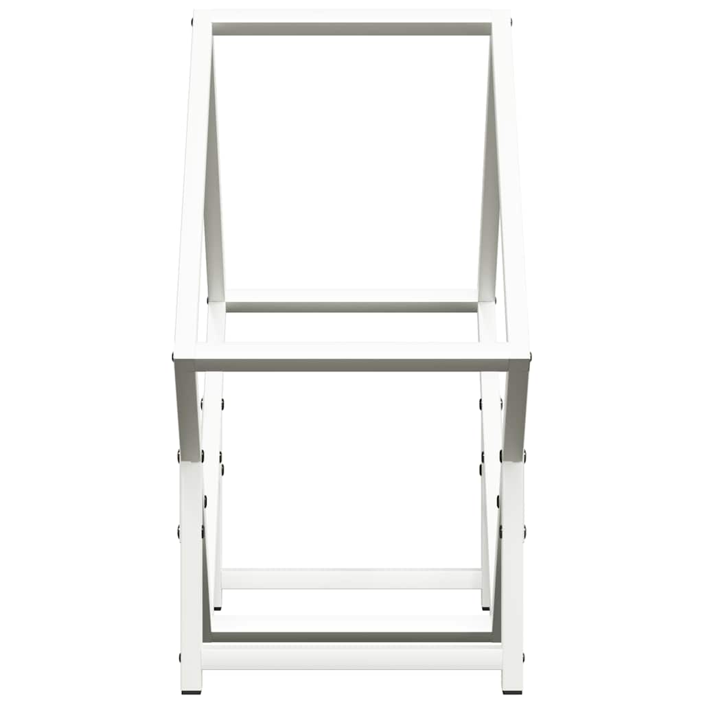 vidaXL Firewood Rack White 50x25x50 cm Cold-rolled steel