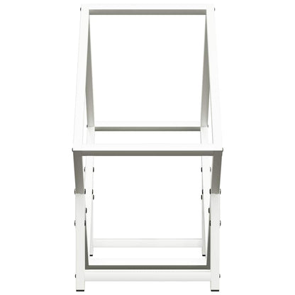 vidaXL Firewood Rack White 50x25x50 cm Cold-rolled steel