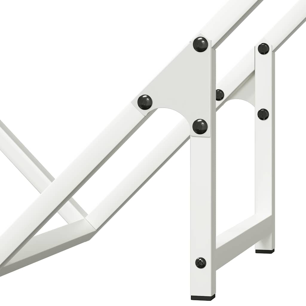 vidaXL Firewood Rack White 50x25x50 cm Cold-rolled steel