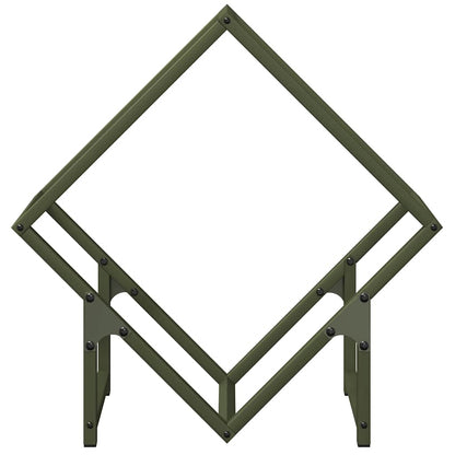 vidaXL Firewood Rack Olive Green 50x25x50 cm Cold-rolled steel