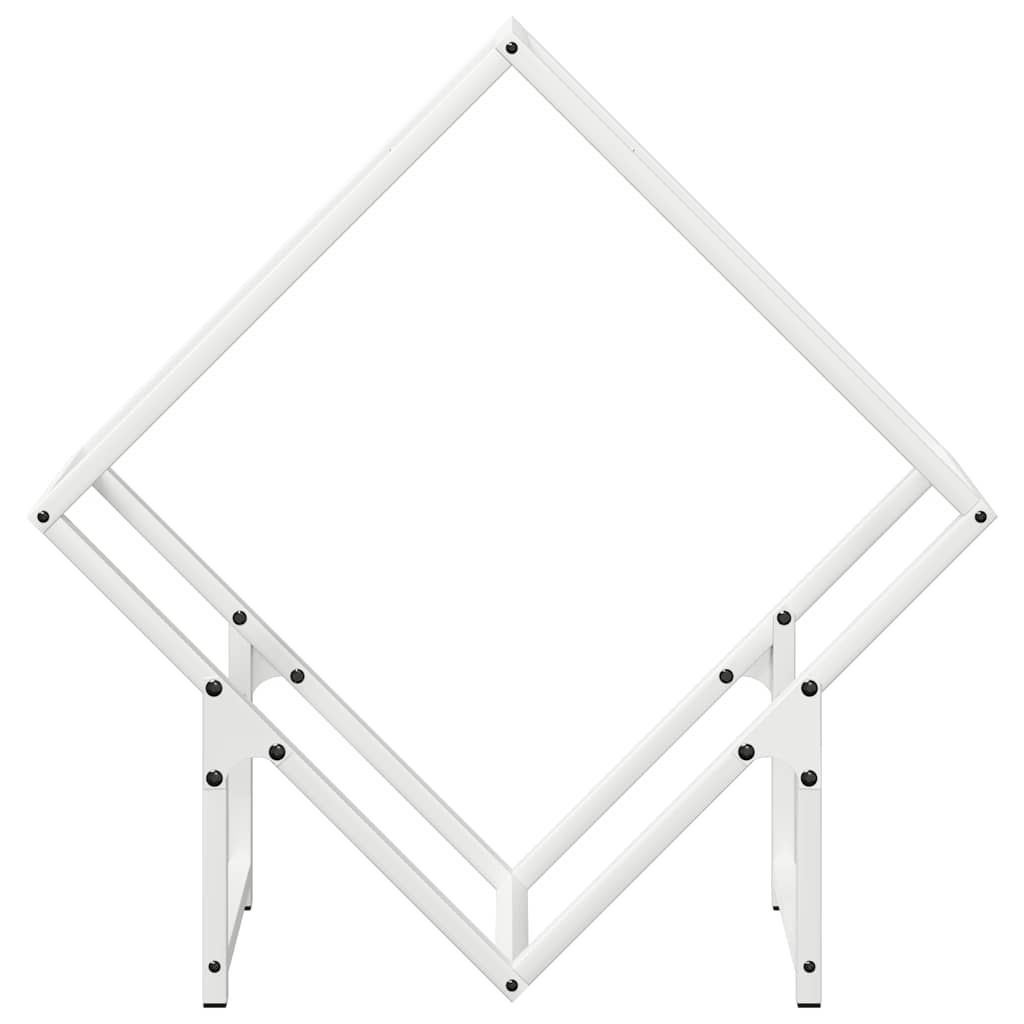 vidaXL Firewood Rack White 60x25x60 cm Cold-rolled steel