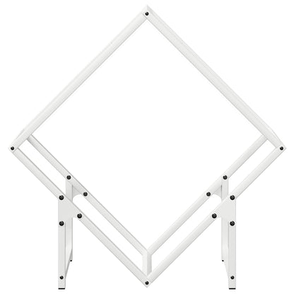 vidaXL Firewood Rack White 60x25x60 cm Cold-rolled steel