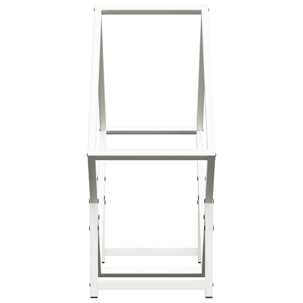 vidaXL Firewood Rack White 60x25x60 cm Cold-rolled steel