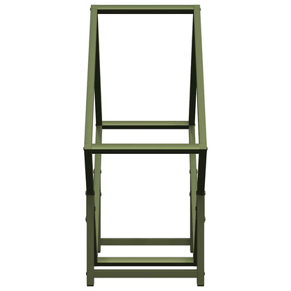 vidaXL Firewood Rack Olive Green 60x25x60 cm Cold-rolled steel