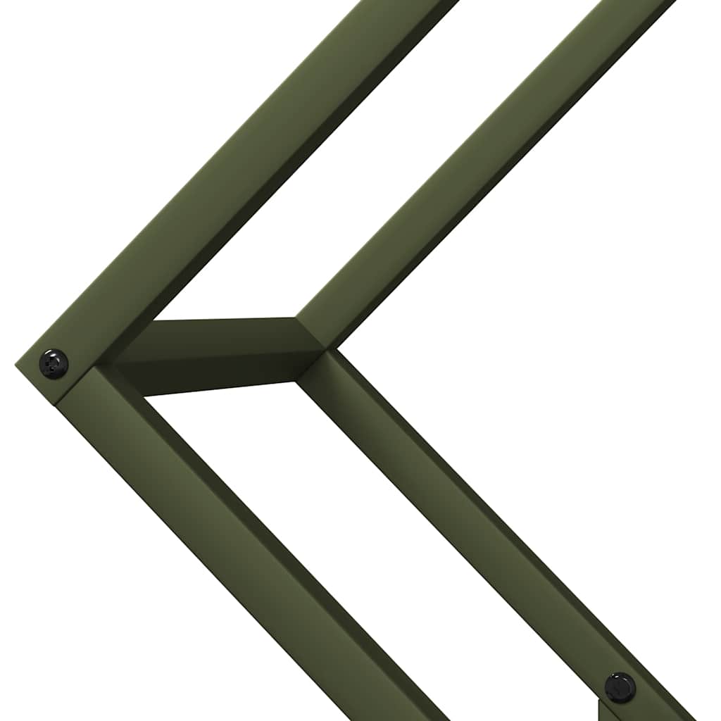 vidaXL Firewood Rack Olive Green 60x25x60 cm Cold-rolled steel