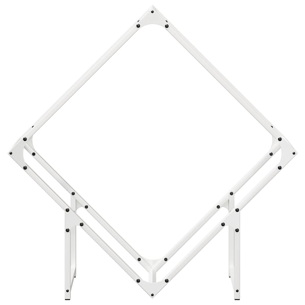 vidaXL Firewood Rack White 80x25x80 cm Cold-rolled steel