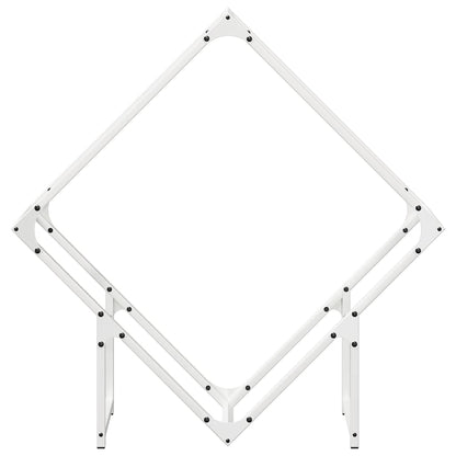 vidaXL Firewood Rack White 80x25x80 cm Cold-rolled steel
