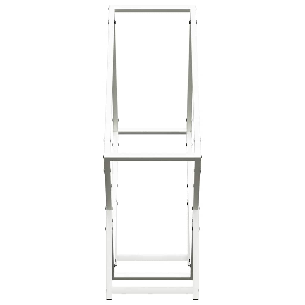 vidaXL Firewood Rack White 80x25x80 cm Cold-rolled steel