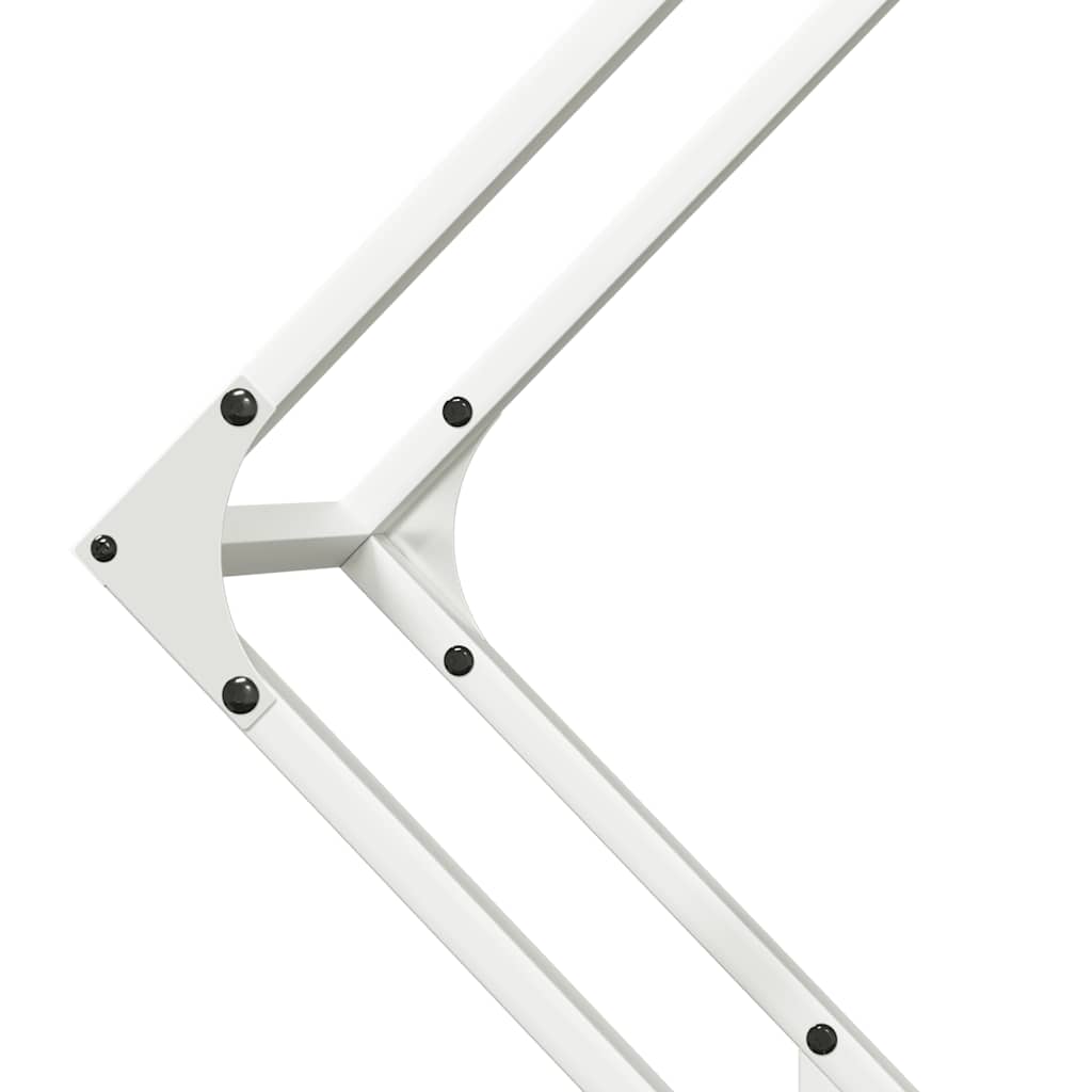 vidaXL Firewood Rack White 80x25x80 cm Cold-rolled steel