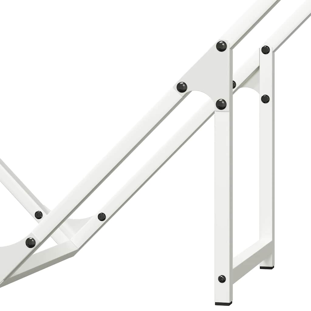 vidaXL Firewood Rack White 80x25x80 cm Cold-rolled steel