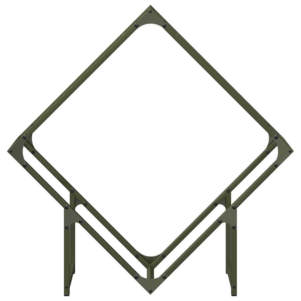 vidaXL Firewood Rack Olive Green 80x25x80 cm Cold-rolled steel