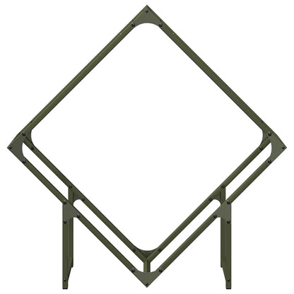 vidaXL Firewood Rack Olive Green 80x25x80 cm Cold-rolled steel