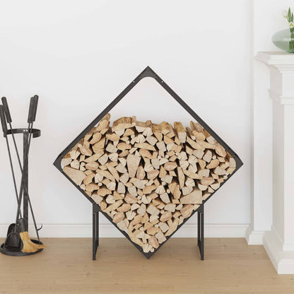 vidaXL Firewood Rack Black 100x25x100 cm Cold-rolled steel
