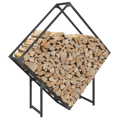 vidaXL Firewood Rack Black 100x25x100 cm Cold-rolled steel