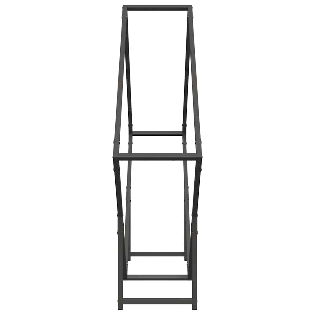 vidaXL Firewood Rack Black 100x25x100 cm Cold-rolled steel