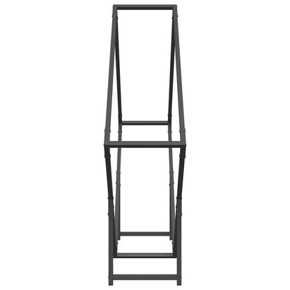 vidaXL Firewood Rack Black 100x25x100 cm Cold-rolled steel