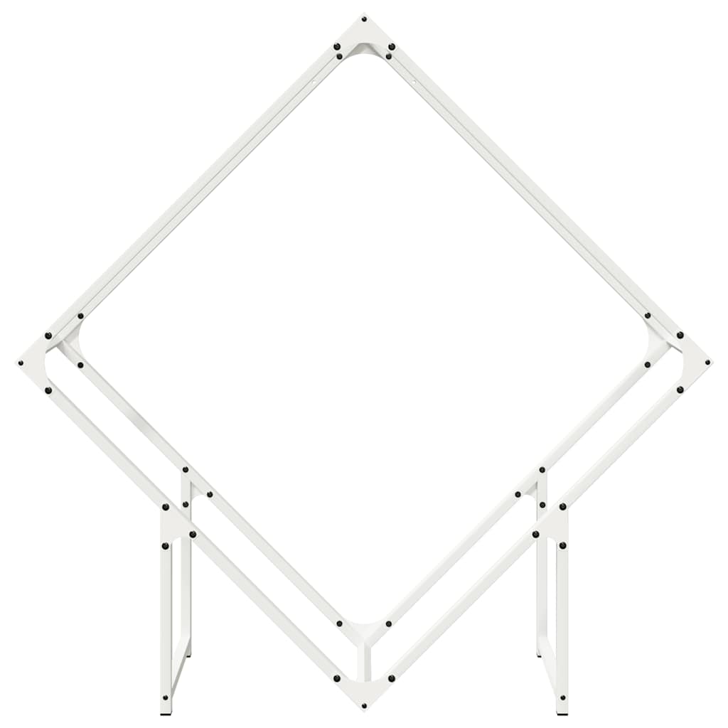 vidaXL Firewood Rack White 100x25x100 cm Cold-rolled steel