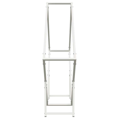 vidaXL Firewood Rack White 100x25x100 cm Cold-rolled steel
