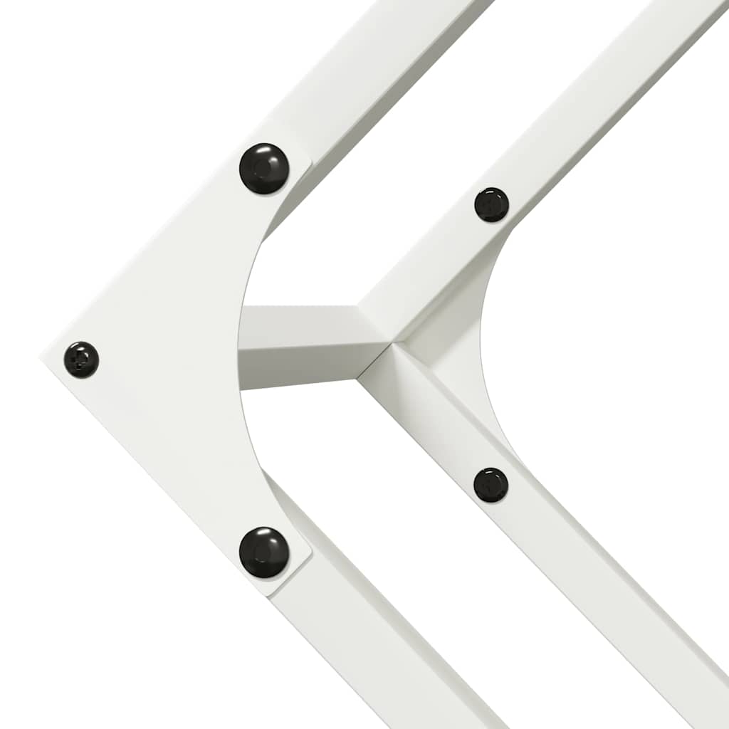 vidaXL Firewood Rack White 100x25x100 cm Cold-rolled steel