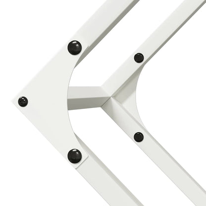 vidaXL Firewood Rack White 100x25x100 cm Cold-rolled steel